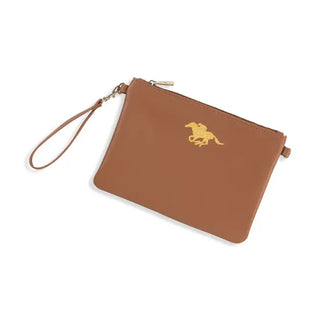 Gold Horse Camel Madeline Wristlet #M191VL-CAMEL-HORSE