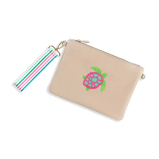 Multicolor Turtle Tan Madeline Wristlet #PACK-191TAN-TUR-TUL