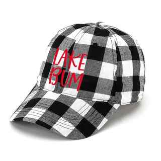 Lake Bum Black Buffalo Check Cap #M190VL-BLKCHECK-LAKEBUM