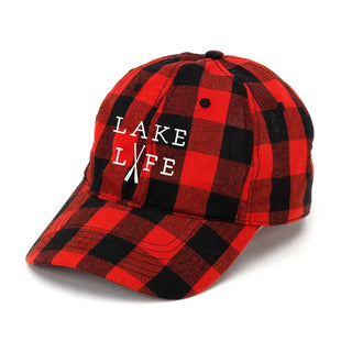 Lake Life Red Buffalo Check Cap #M190VL-REDCHECK-LAKELIFE