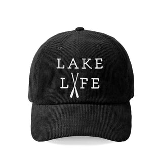 Lake Life Corduroy Cap #M193VL-BLKCORD-LAKELIFE