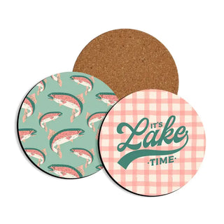 It's Lake Time Coaster 4 pc Set #SHRC-LAKETIME