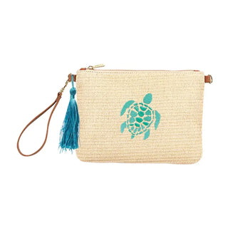 Mint Turtle Hilton Wristlet #M191VL-NAT-TUR24