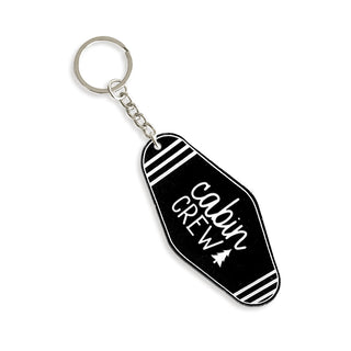 Cabin Crew Motel Keychain #ACK-HOTEL-BLKWHT-CABINCRW