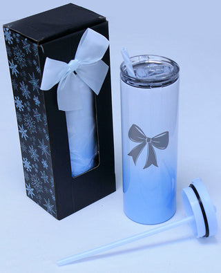Ombre' 20oz Skinny Tumbler with Hook Handle & Clear Lid Set #TSK20OMB