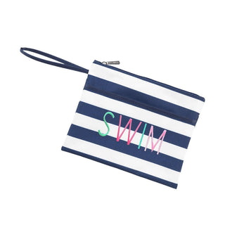 Navy Stripe Swim Wet Bag #M726VL-STNAVY-SWIM