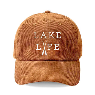 Lake Life Corduroy Cap #M193VL-BLKCORD-LAKELIFE