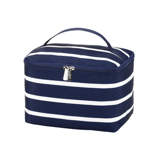 Navy Stripe Cosmetic Bag