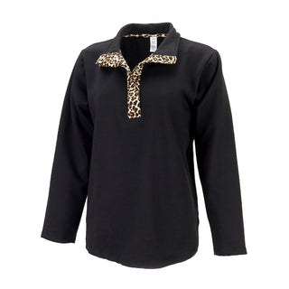 Black Leopard Savannah Pullover