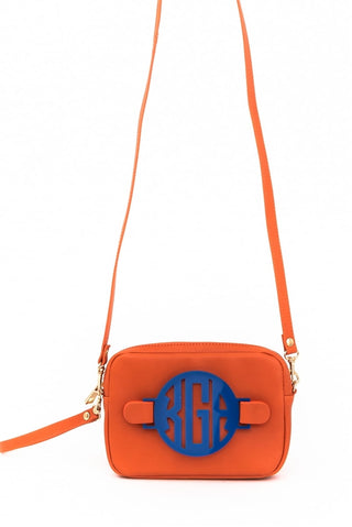 Orange Zoey Monogram Crossbody