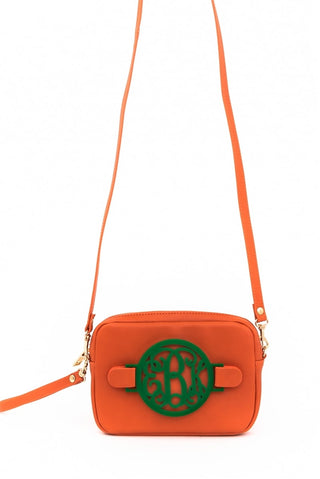 Orange Zoey Monogram Crossbody