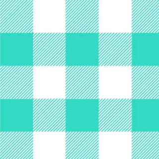 Mint Check Mini Market Tote