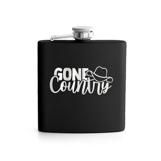 Gone Country Black 6oz Insulated Flask