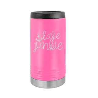 Lake Junkie Slim Can Beverage Holder-Pink