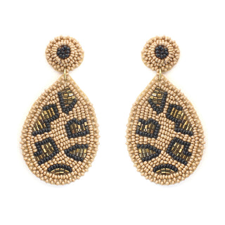 Tan Cami Leopard Earrings