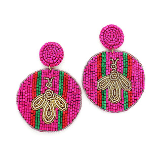 Hot Pink BEE-Utiful Earrings