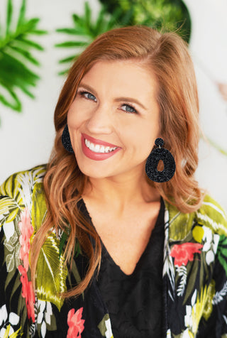 Black Caroline Earrings