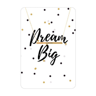 Gold Dream Big Necklace Card