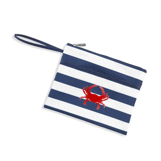 Navy Stripe Crab Wet Bag