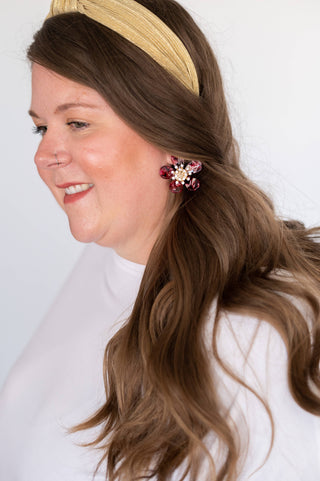 Wine Melrose Earrings