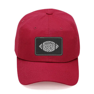 Leopard Football Patch Garnet Cap #L190-GAR-P103-LPRDFB