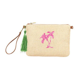 Pink Palm Hilton Wristlet #M191VL-NAT-PALMT