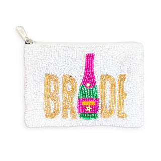 Champagne Bride Beaded Coin Purse #MNA0193VL-BRIDE