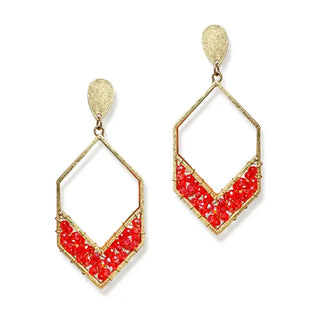 Ruby Collins Earrings #VLJE1100-RED