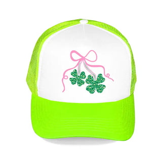 Shamrock Bow Trucker Hat #L197-SMSHAMB