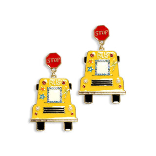 School Bus Earrings