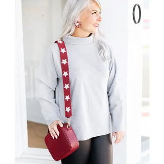 Garnet Star Beaded Crossbody Strap #MNA107VL-GAR