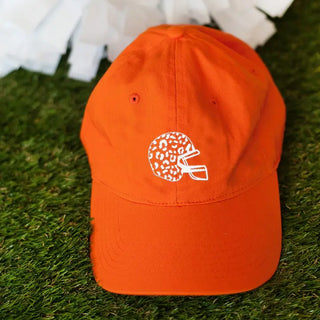 Orange Leopard Helmet Cap