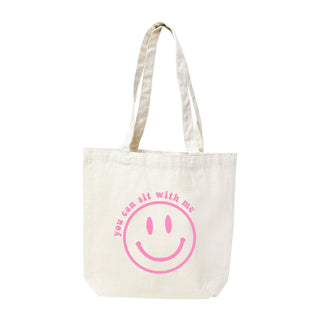 You Can Sit With Me Small Canvas Tote