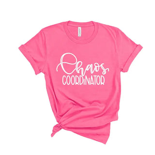 Chaos Coordinator Hot Pink T-Shirt #HPTS-PK-CHAOS