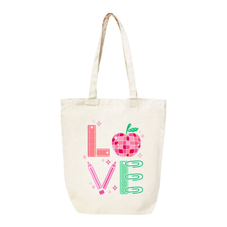 Teach Your Heart Out Large Canvas Tote