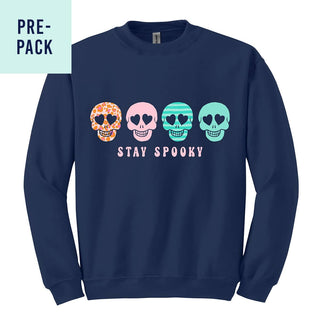 Skull Stay Spooky Navy Sweatshirt Pre-Pack