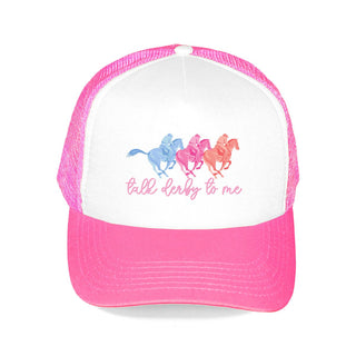 Talk Derby to Me Neon Pink Trucker Hat