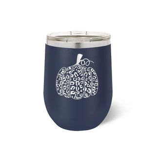 Leopard Pumpkin Insulated Tumbler #TWB12-LPRDPUM-NAVY