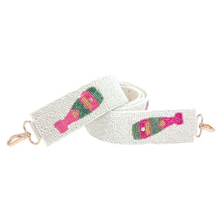 Poppin' Champagne Beaded Crossbody Strap #MNA107VL-CHAMP