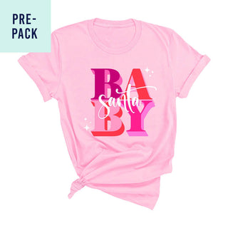Santa Baby Light Pink T-Shirt Pre-Pack