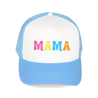 Multicolor Mama Trucker Hat #M197VL-BLU-MLTMA