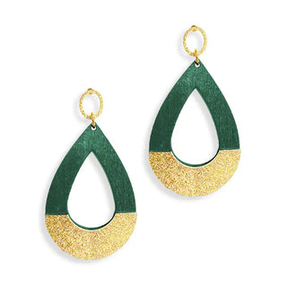 Green Stacy Earrings #VLJE10287-GRN