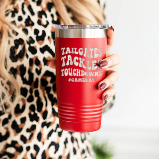 Tailgates, Tackles, Touchdowns 20oz. Insulated Tumbler