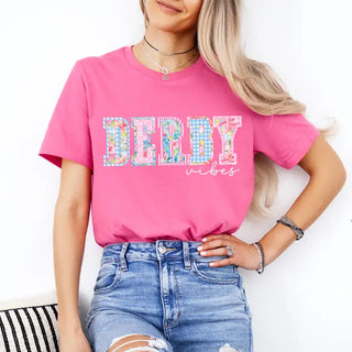 Derby Vibes Patchwork T-Shirt #HPTS-DTEALLG-DV25