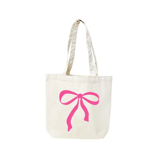 Hot Pink Bow Canvas Tote #HPT2515-HTPKBOW