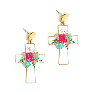 Let Your Light Shine Cross Earrings #VLJE2007-CROSS