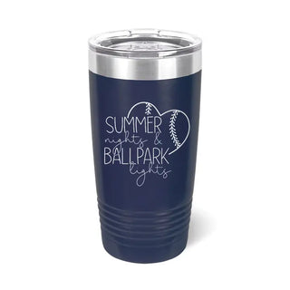 Ballpark Lights Baseball Navy 20oz Tumbler #TWB20-BPAR23-NAVY