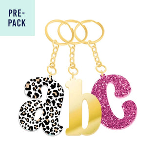 Sparkle & Shine Single Initial Keychain Pre-Pack