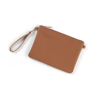 Camel Madeline Wristlet with Bright Stripe Wristlet Strap #PACK-191CAM-106STRP