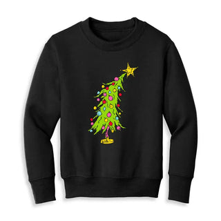 Grinchy Tree Kid's Sweatshirt #HPSW-KDBLKMED-KDGTREE